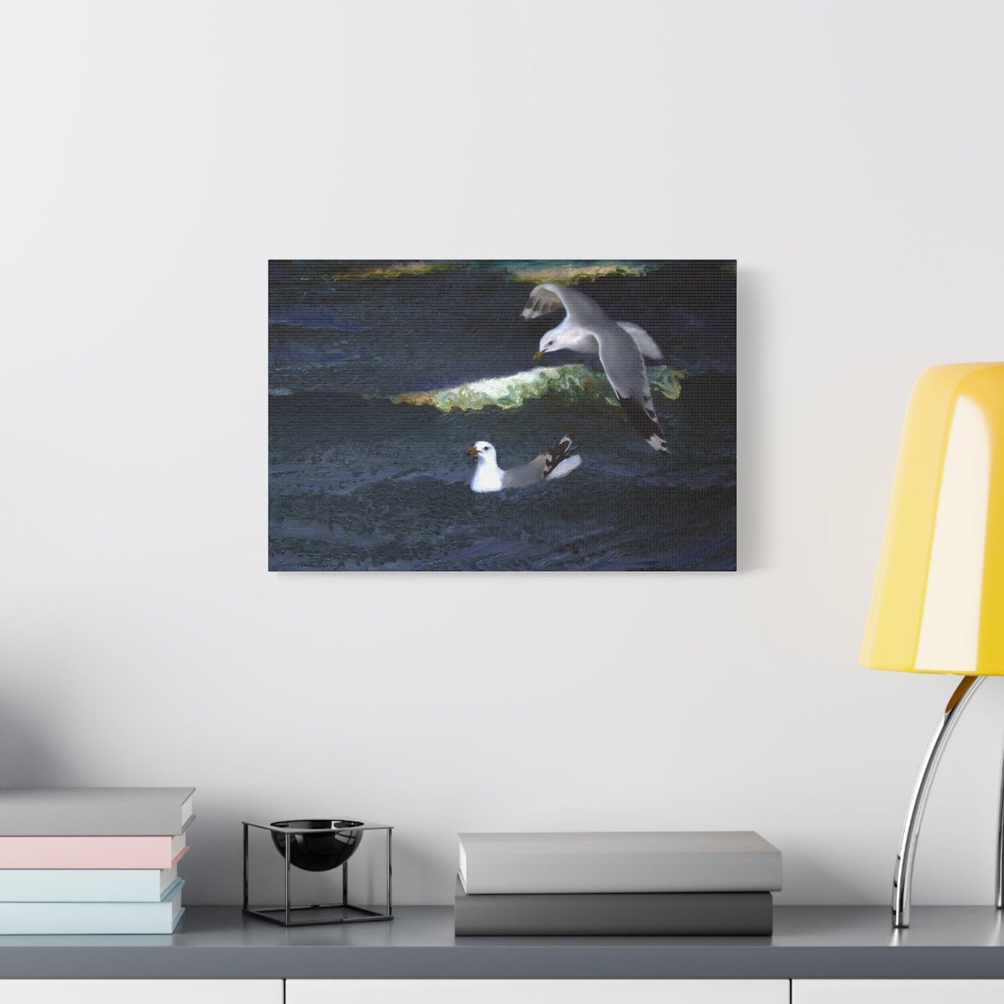 Gulls (1901) painting in high resolution by Bruno Liljefors - Matte Canvas, Stretched, 1.25"