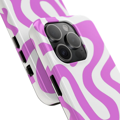 Lilac Swirl Fusion Tough iPhone Cases