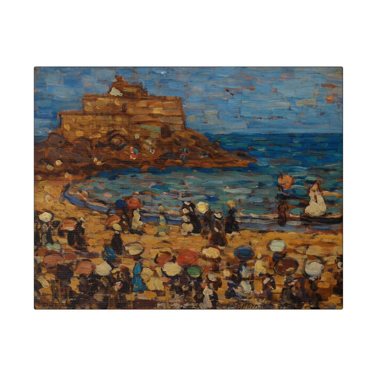 Seascape of St Mâlo by Maurice Brazil Prendergast on a Matte Canvas Stretched 0.75