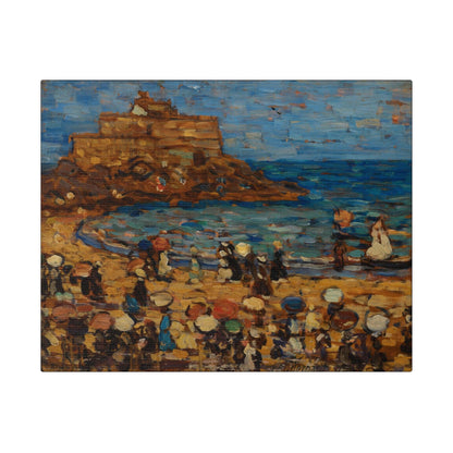 Seascape of St Mâlo by Maurice Brazil Prendergast on a Matte Canvas Stretched 0.75