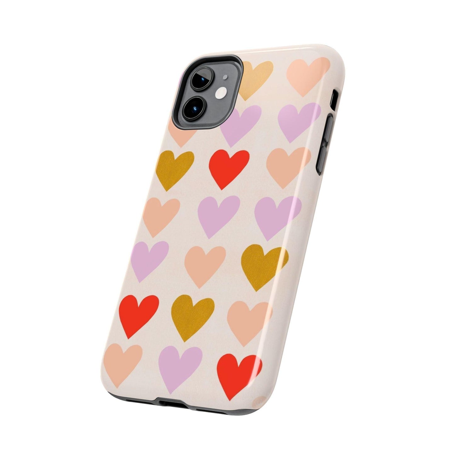 Cutesy Hearts Tough iPhone Cases