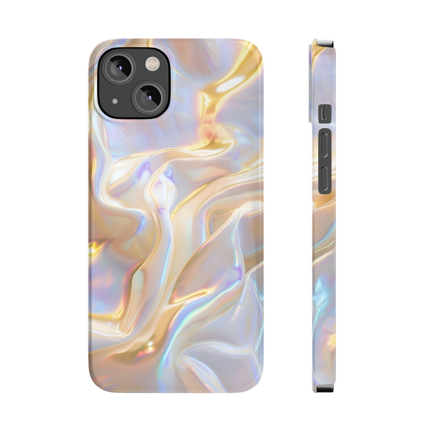 Iridescent Silk Flow Slim iPhone Cases