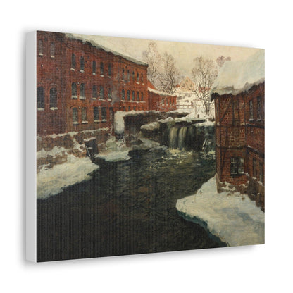 Claude Monet's Mill Scene - Canvas Gallery Wraps