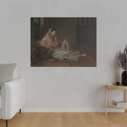 Lady Reclining by Unknown - Matte Canvas, Stretched, 0.75"