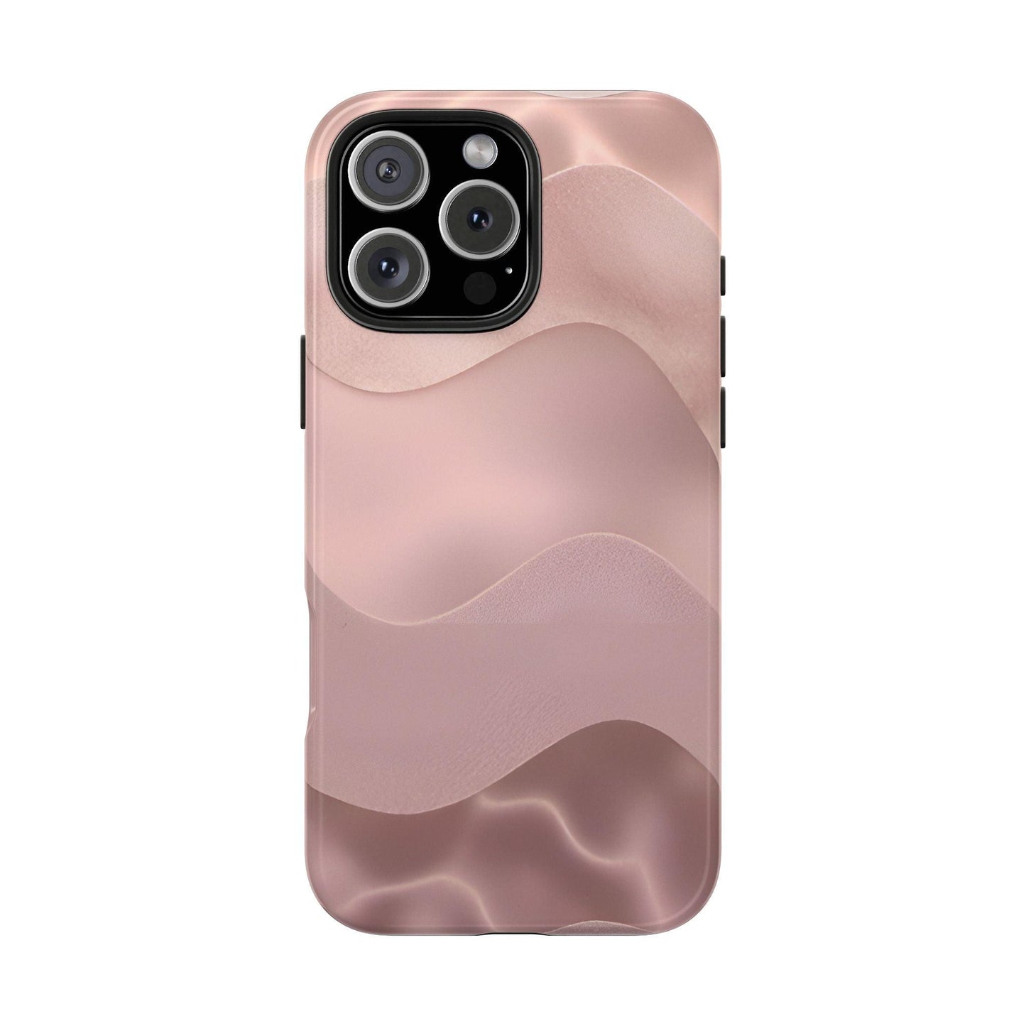 Blush Wave Satin Sandscape Tough iPhone Cases