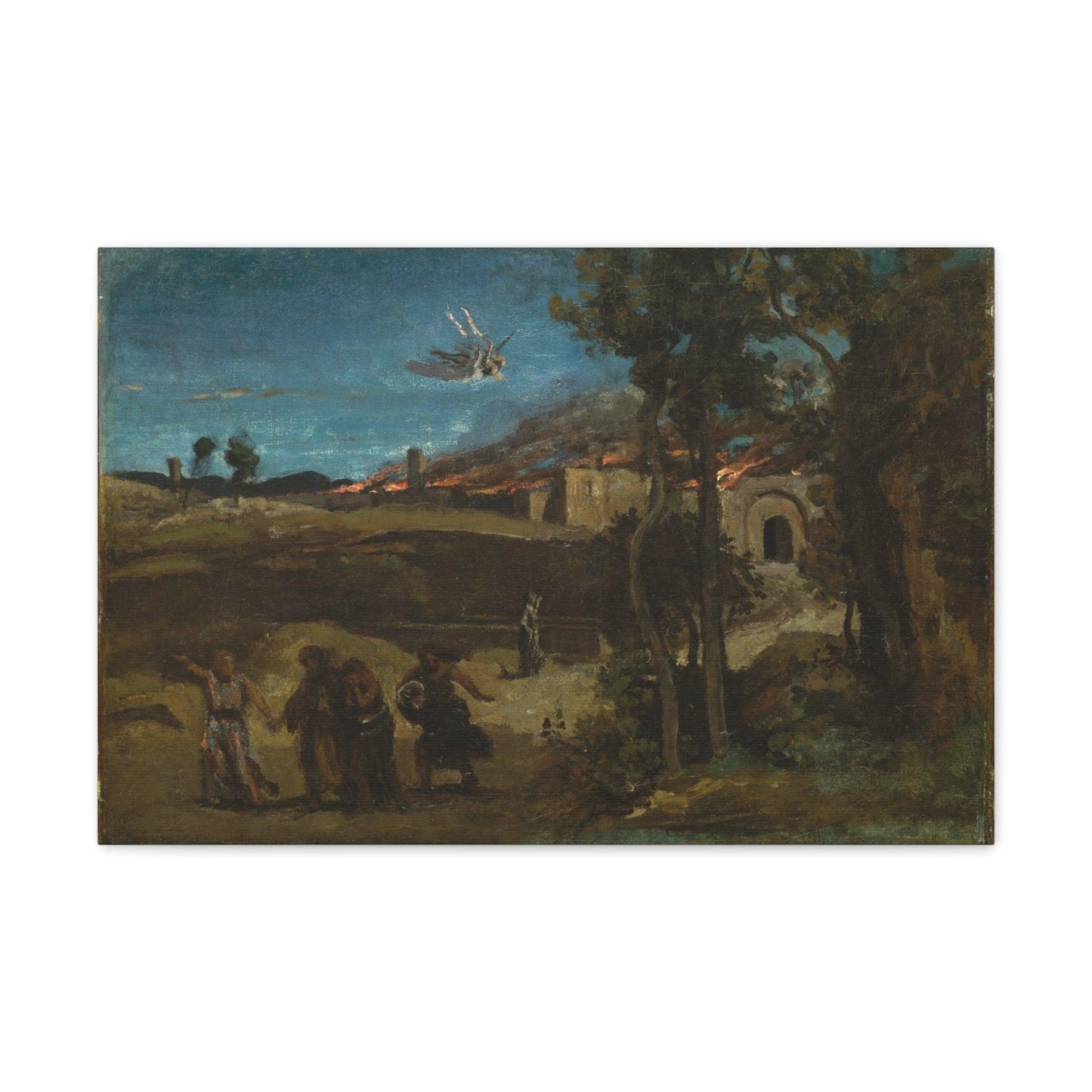 Study for The Destruction of Sodom by Camille Corot - Canvas Gallery Wraps