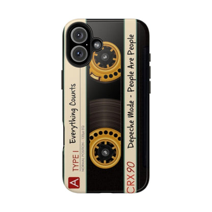 Nostalgic Old Cassette Tape with Yellow wheels iPhone Cases