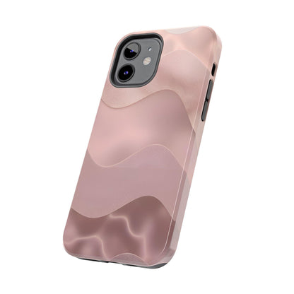 Blush Wave Satin Sandscape Tough iPhone Cases