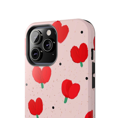 Floral Heart Aesthetic Tough iPhone Cases