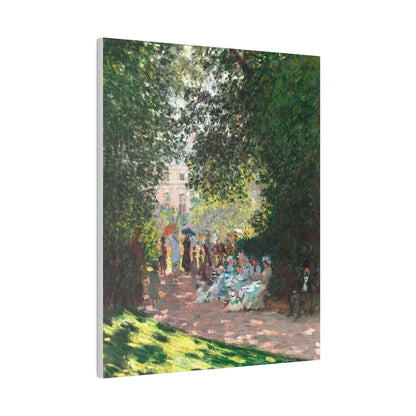 The Parc Monceau 1878 by Claude Monet on a Matte Canvas Stretched 0.75