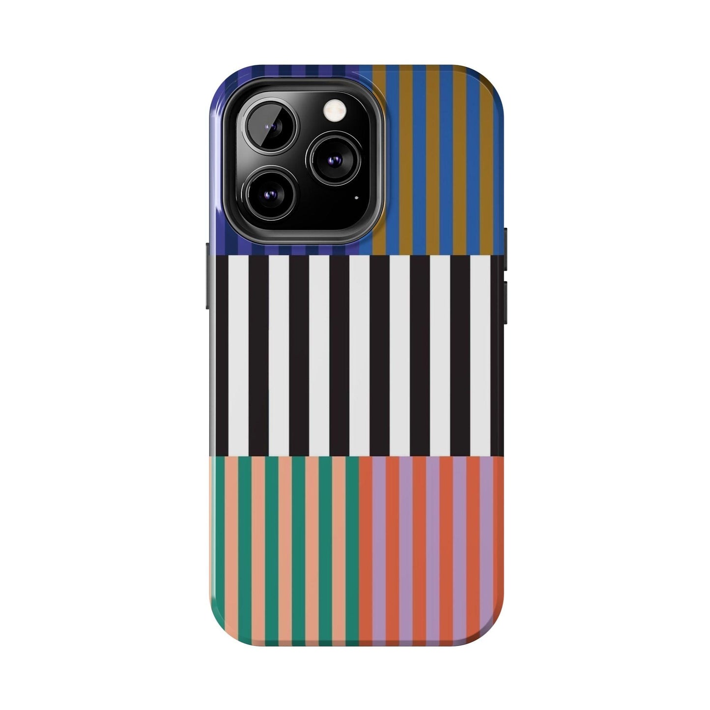 Striped Colorblock Symphony Tough iPhone Cases