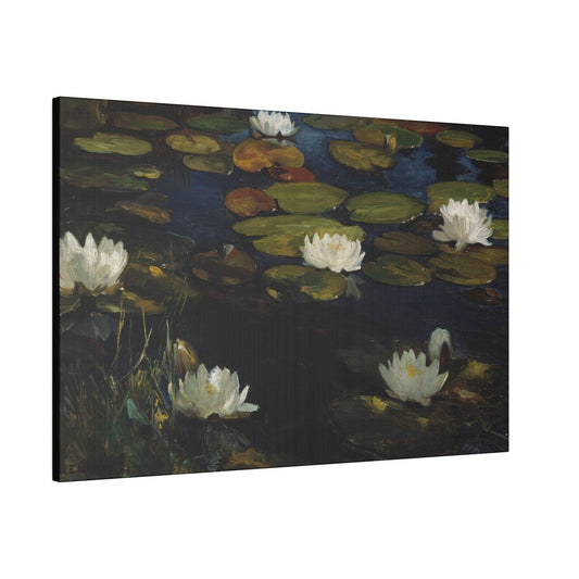 Water lilies, study for the youth and a mermaid, 1896, by Albert Edelfelt - Matte Canvas, Stretched, 0.75"