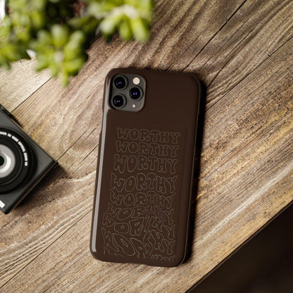 Worthy Brown Slim iPhone Cases