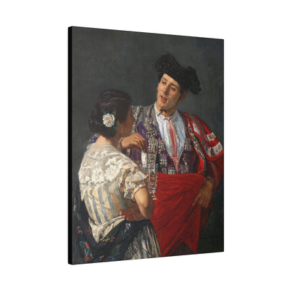 Offering the panel to the bullfighter (1873) painting by Mary Cassatt - Matte Canvas, Stretched, 0.75"