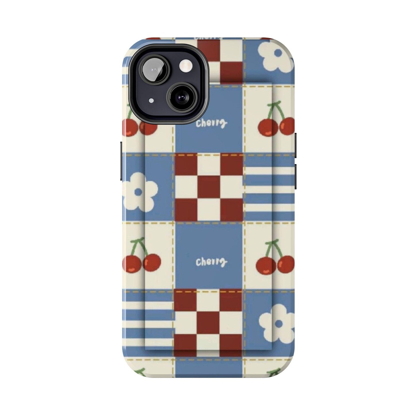 Cherry Blue Tri-Tone Tough iPhone Cases