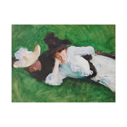 Two Girls on a Lawn (ca. 1889) by John Singer Sargent - Matte Canvas, Stretched, 0.75"