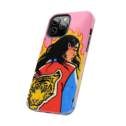 Fierce Femme Flames Tough iPhone Cases