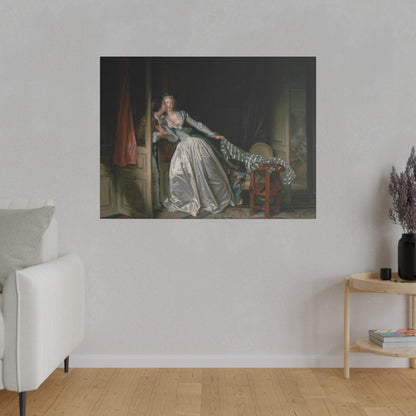 The Stolen Kiss by Jean-Honoré Fragonard - Matte Canvas, Stretched, 0.75"