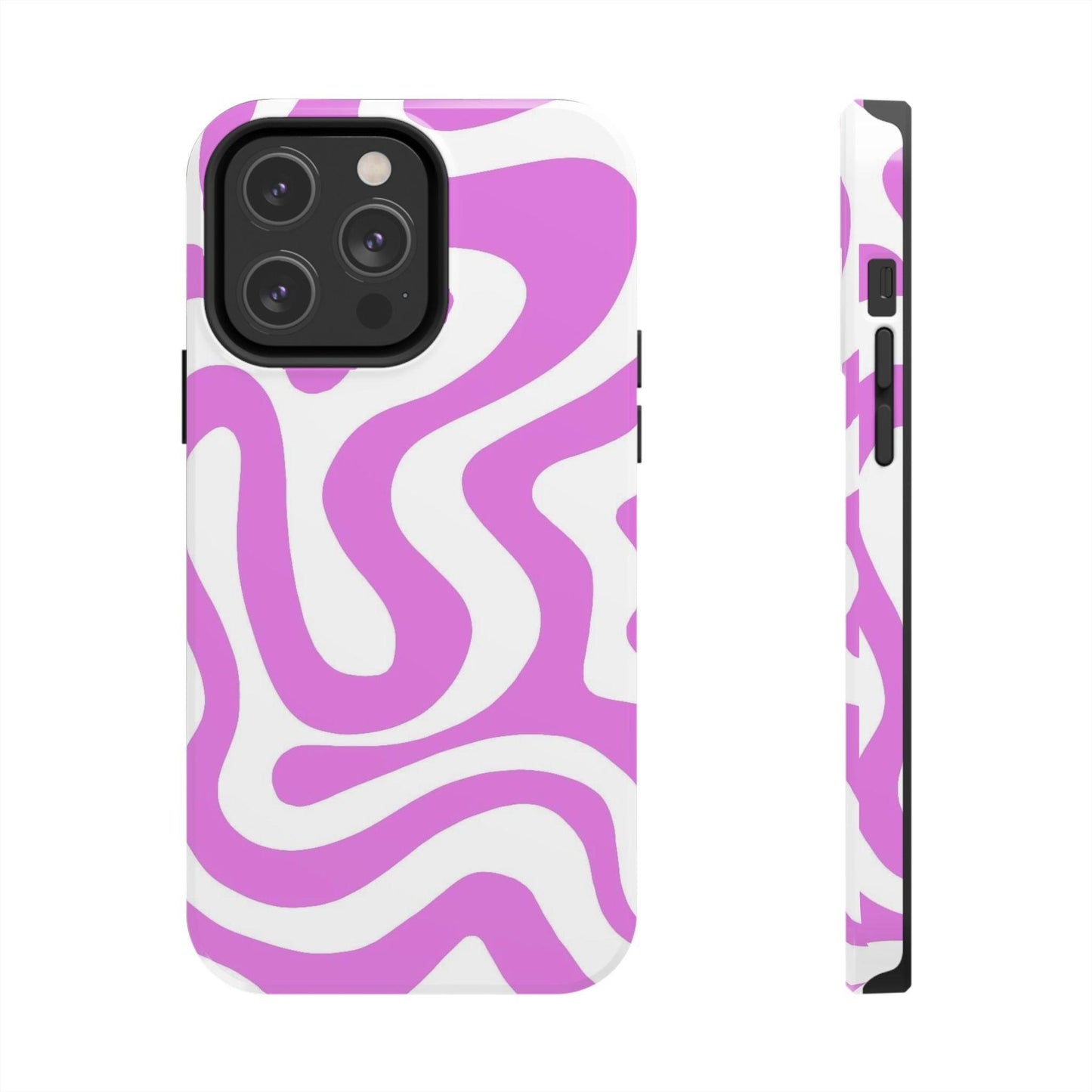 Lilac Swirl Fusion Tough iPhone Cases