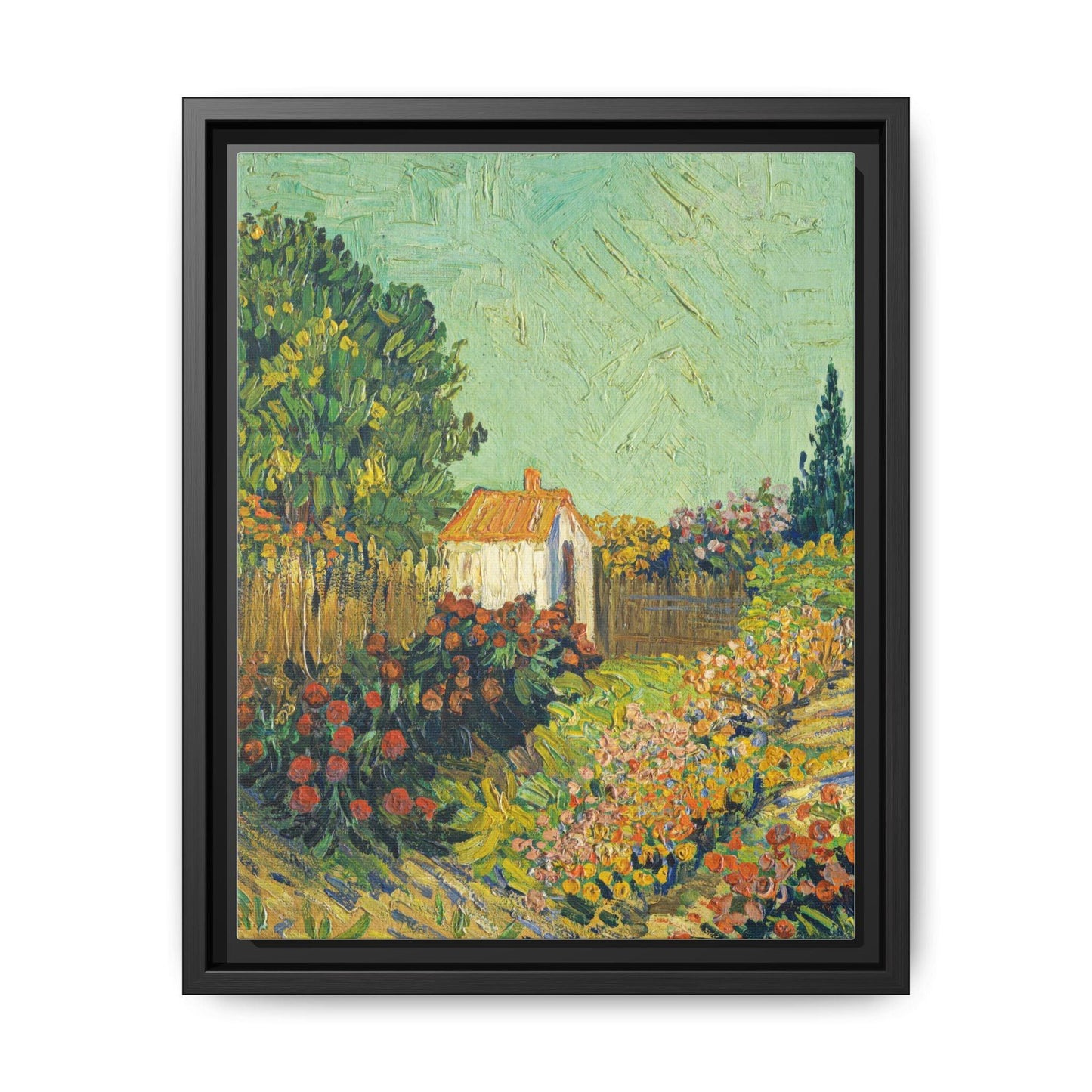 Vincent van Gogh's Landscape (ca. 1925-1928) - Matte Canvas, Black Framed