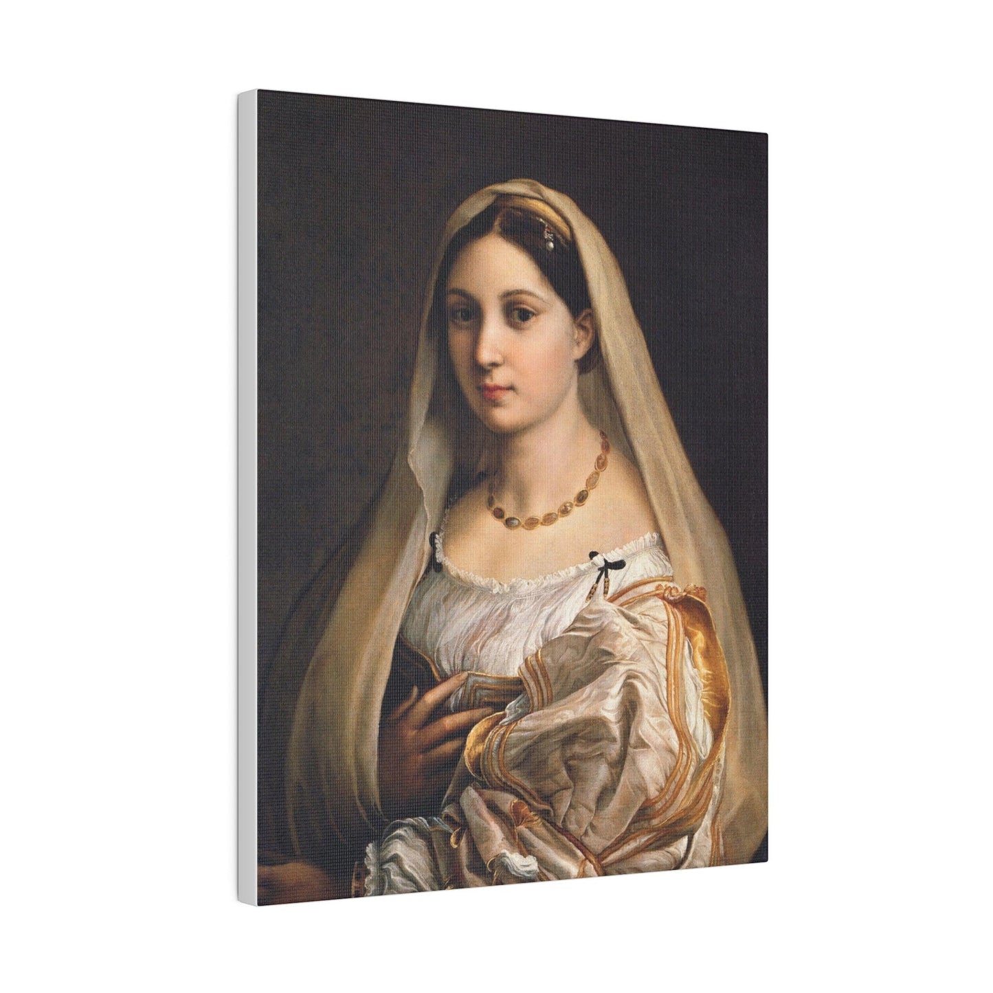 Raphael's Woman with a veil (La Donna Velata) (1516) - Matte Canvas, Stretched, 0.75"