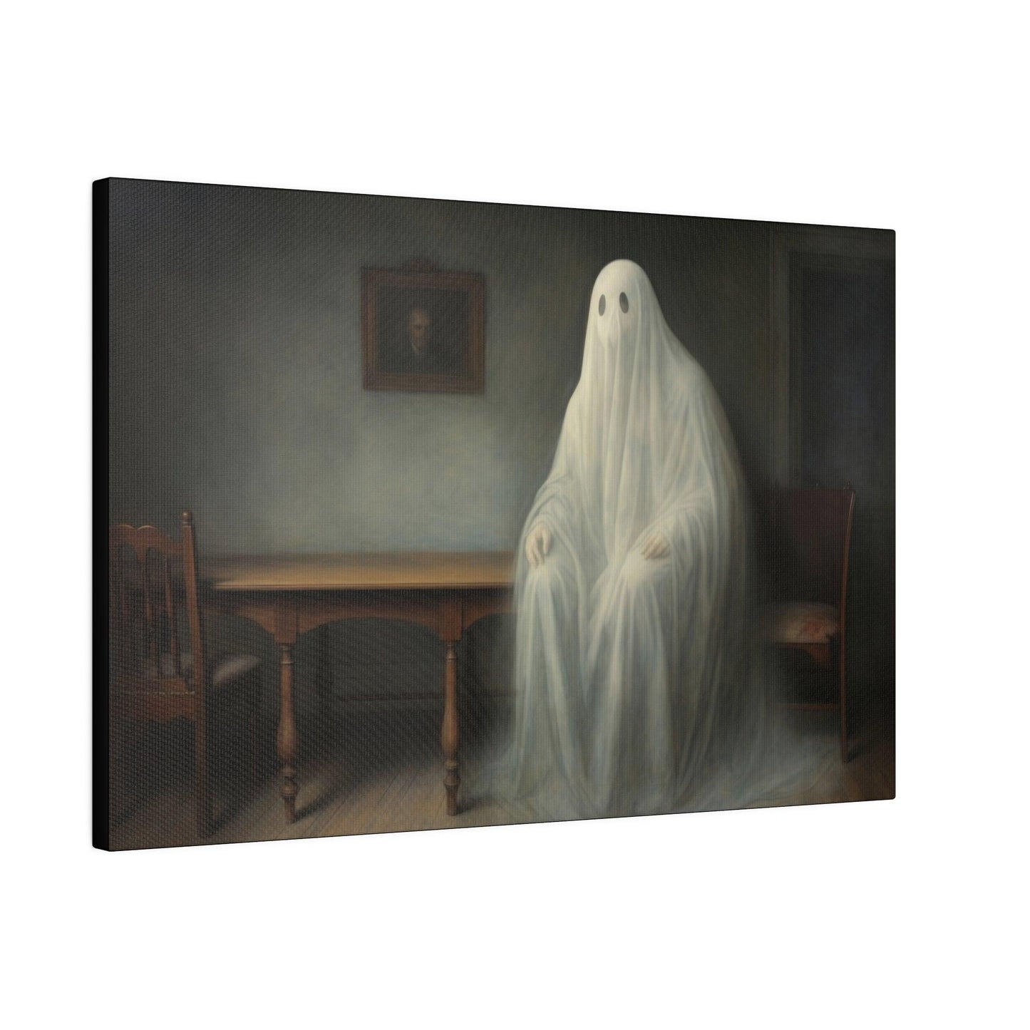 Ghost in the living room painting art furniture - Matte Canvas, Stretched, 0.75"