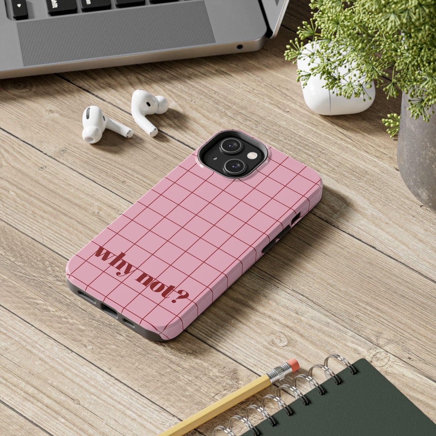 why not? Quirky Tough iPhone Cases - Pink & Red