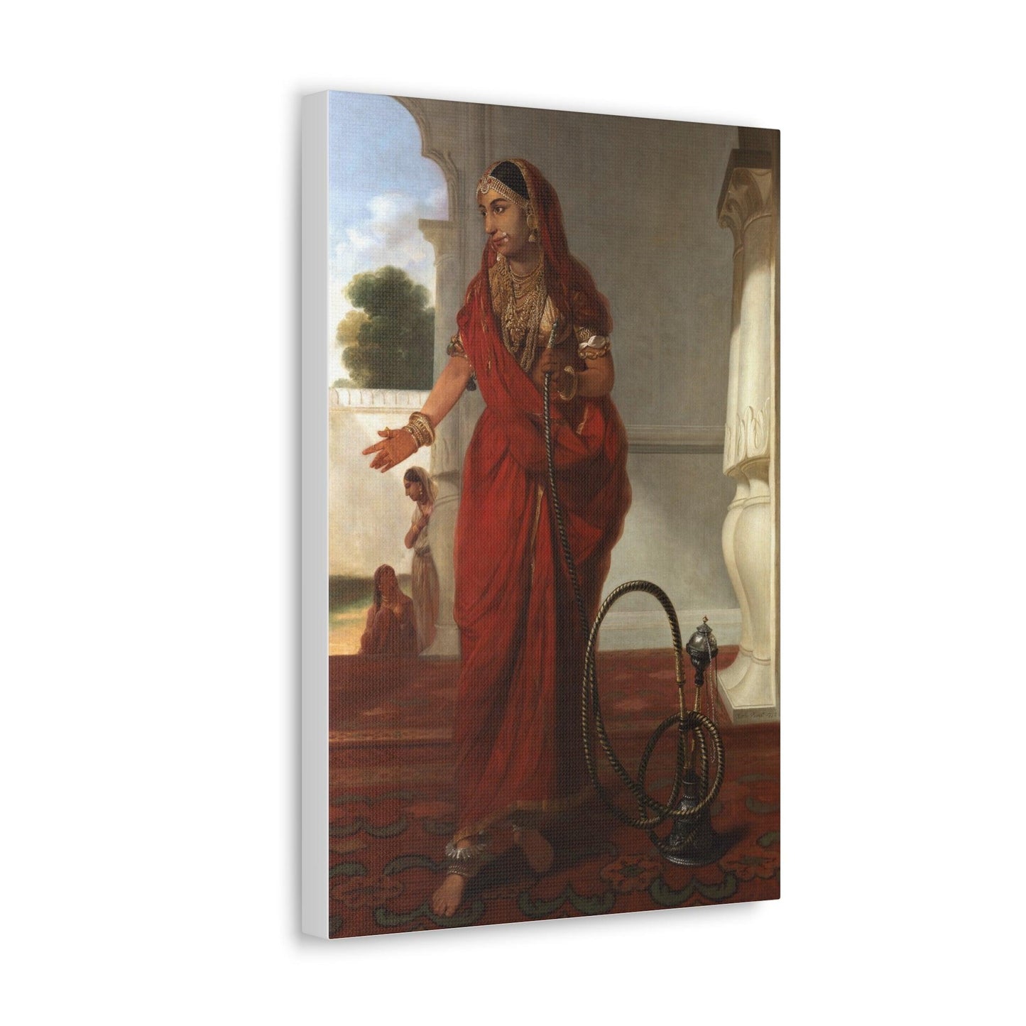 A Woman of the Court at Faizabad, India (1772) oil painting by Tilly Kettle - Canvas Gallery Wraps