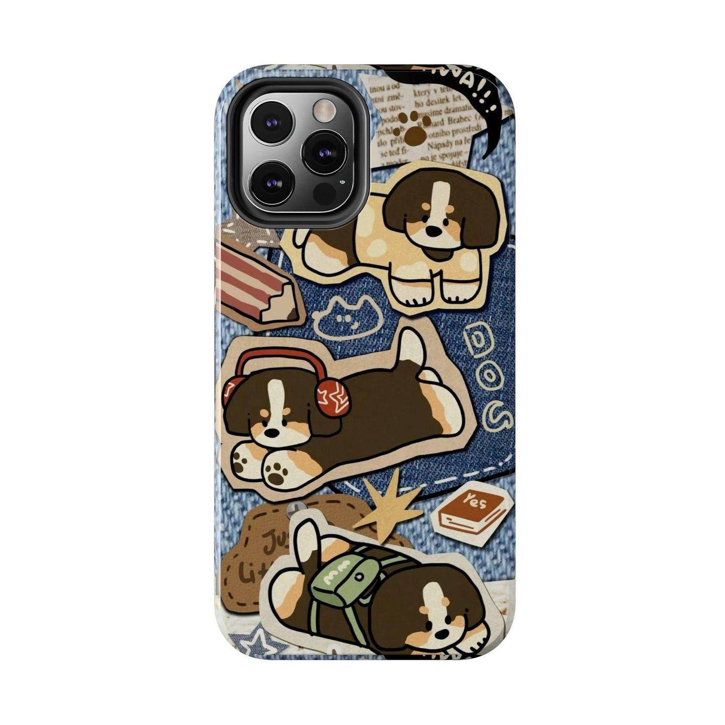 Puppy Pals Denim Vibes Tough iPhone Cases