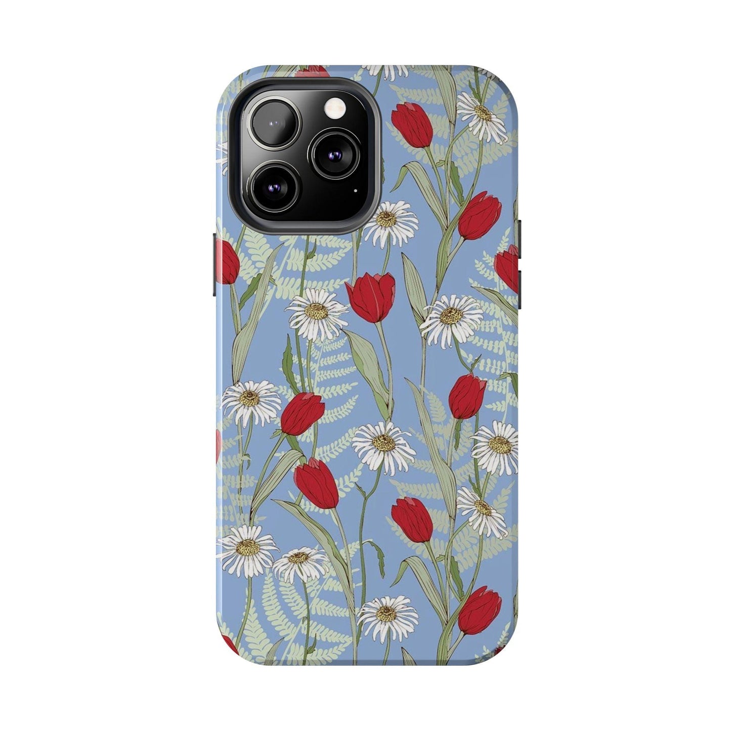 Blooms on Blue Tough iPhone Cases