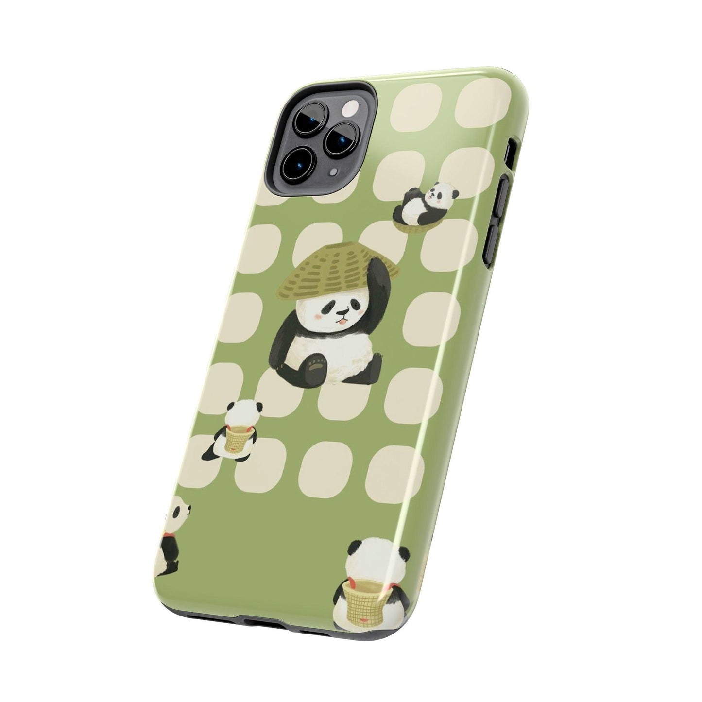 Bamboo Basket Pandas iPhone Cases