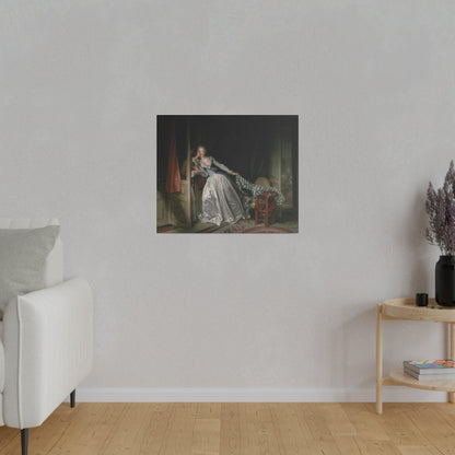 The Stolen Kiss by Jean-Honoré Fragonard - Matte Canvas, Stretched, 0.75"