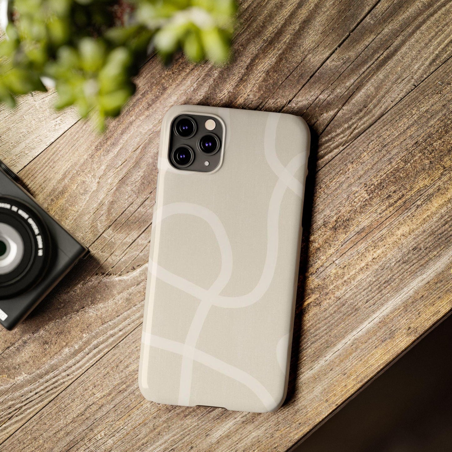 Luxe Minimalist Swirl - Cream Edition Slim iPhone Cases