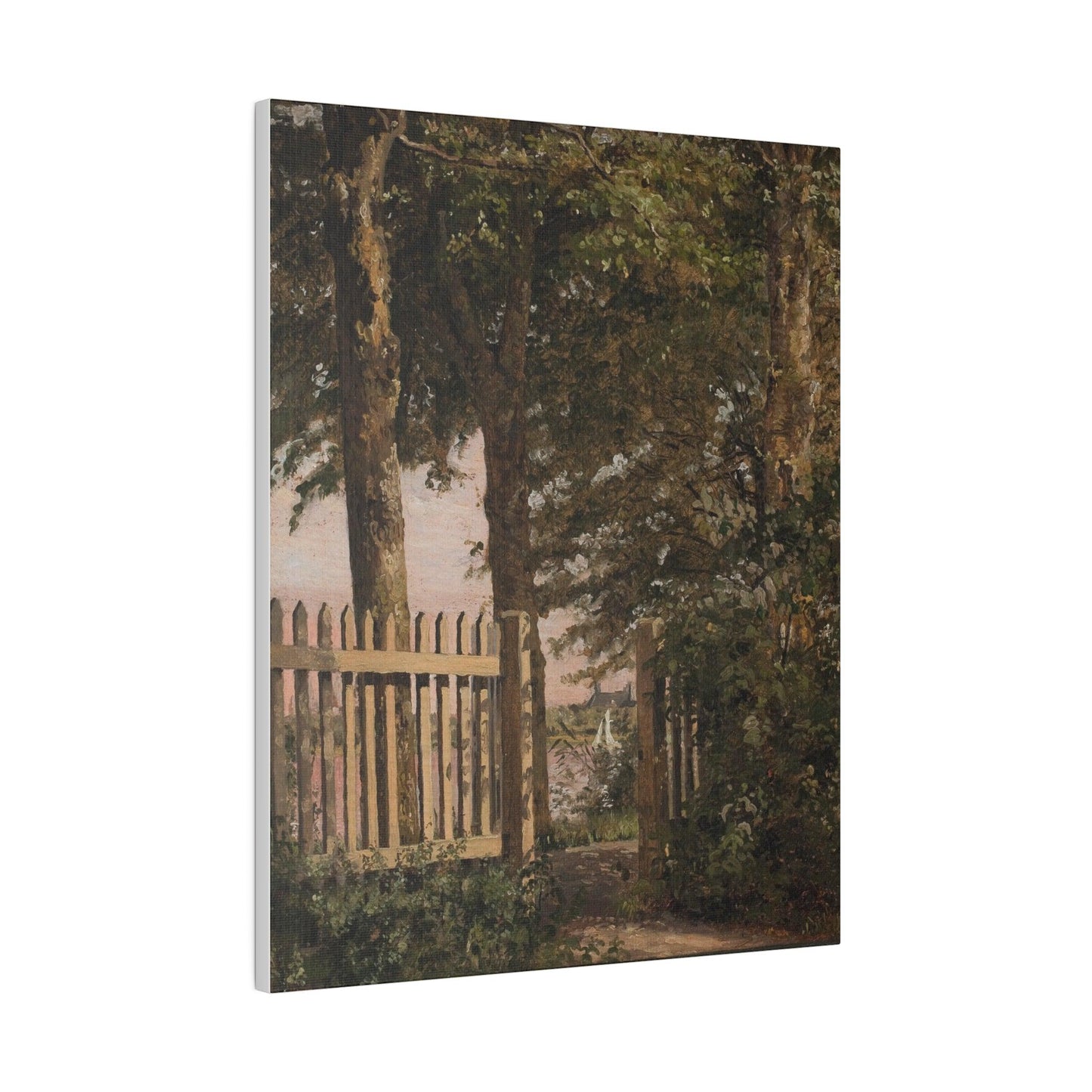 The Garden Gate of the Artist's Home at Blegdammen by Christen Købke - Matte Canvas, Stretched, 0.75"