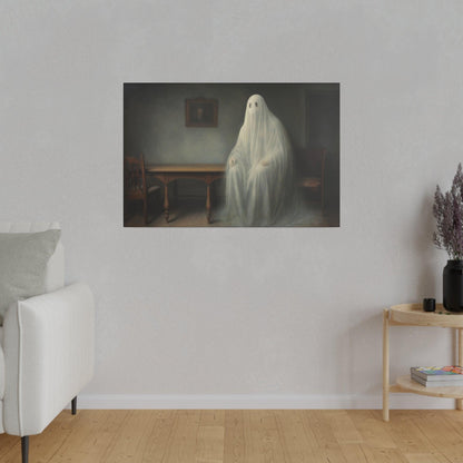 Ghost in the living room painting art furniture - Matte Canvas, Stretched, 0.75"