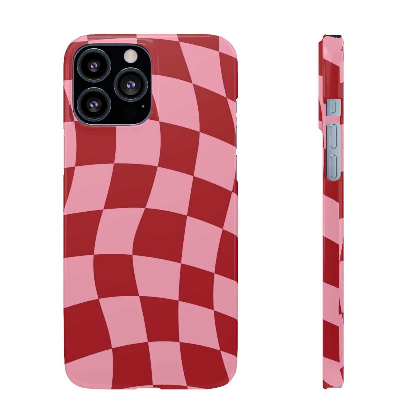 Twist & Check Red Snap iPhone Cases