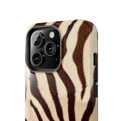 Taupe Twilights Stripe Tough iPhone Cases