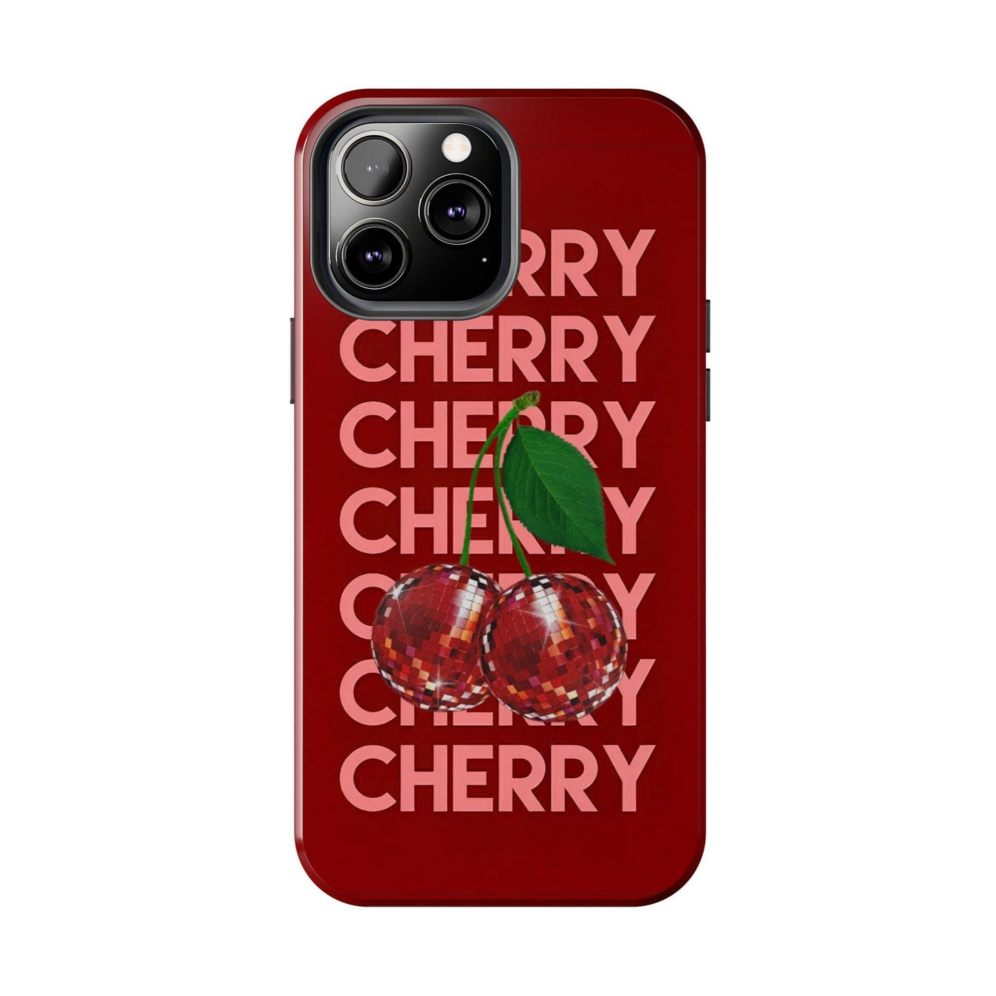 Cherries Disco Inspo iPhone Cases in Cherry Red