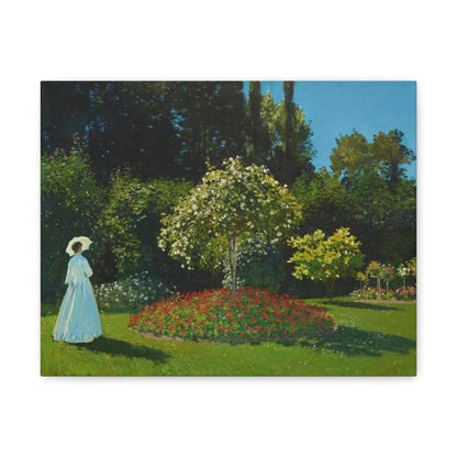 Claude Monet's Lady in the garden (1867) - Canvas Gallery Wraps