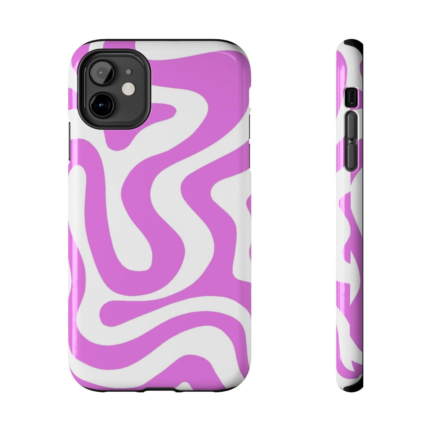 Lilac Swirl Fusion Tough iPhone Cases