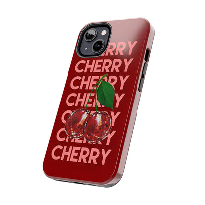 Cherries Disco Inspo iPhone Cases in Cherry Red