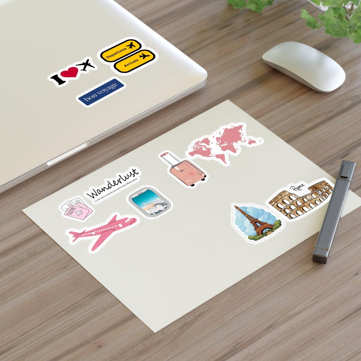 Wanderlust Traveller Sticker Sheets for PhoneCase/iPad/Laptop and Notebooks/Scarpbooks