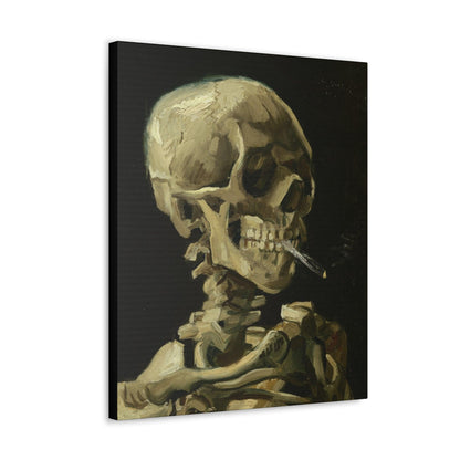 Vincent van Gogh - Head of a skeleton with a burning cigarette - Canvas Gallery Wraps