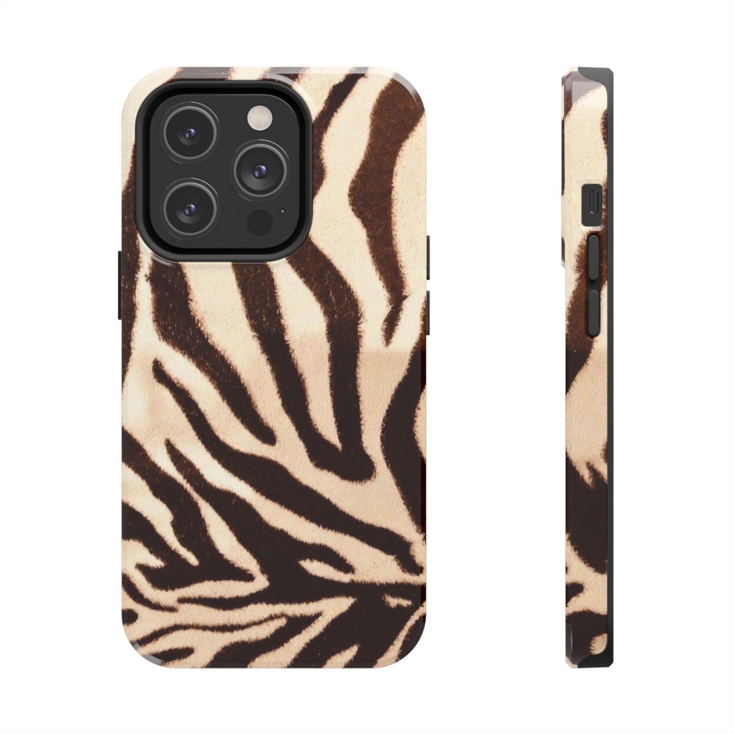 Taupe Twilights Stripe Tough iPhone Cases