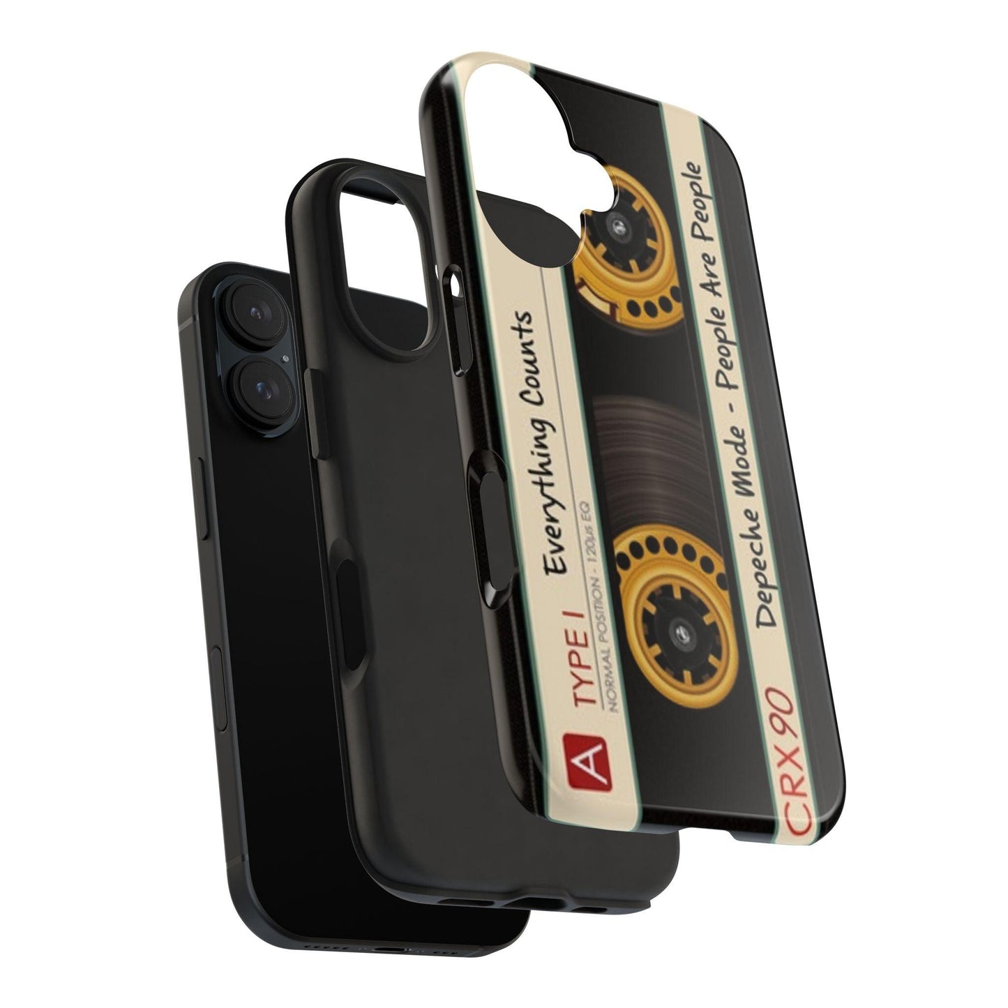 Nostalgic Old Cassette Tape with Yellow wheels iPhone Cases