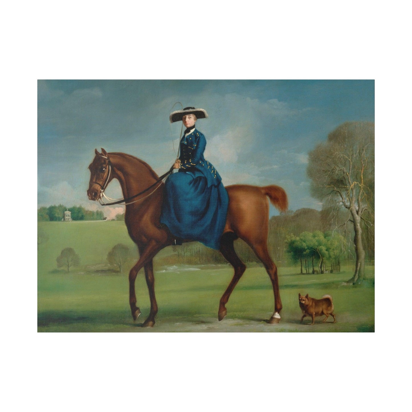 The Countess of Coningsby in the Costume of the Charlton Hunt (1760) painting by George Stubbs - Matte Canvas, Stretched, 0.75"