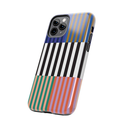 Striped Colorblock Symphony Tough iPhone Cases