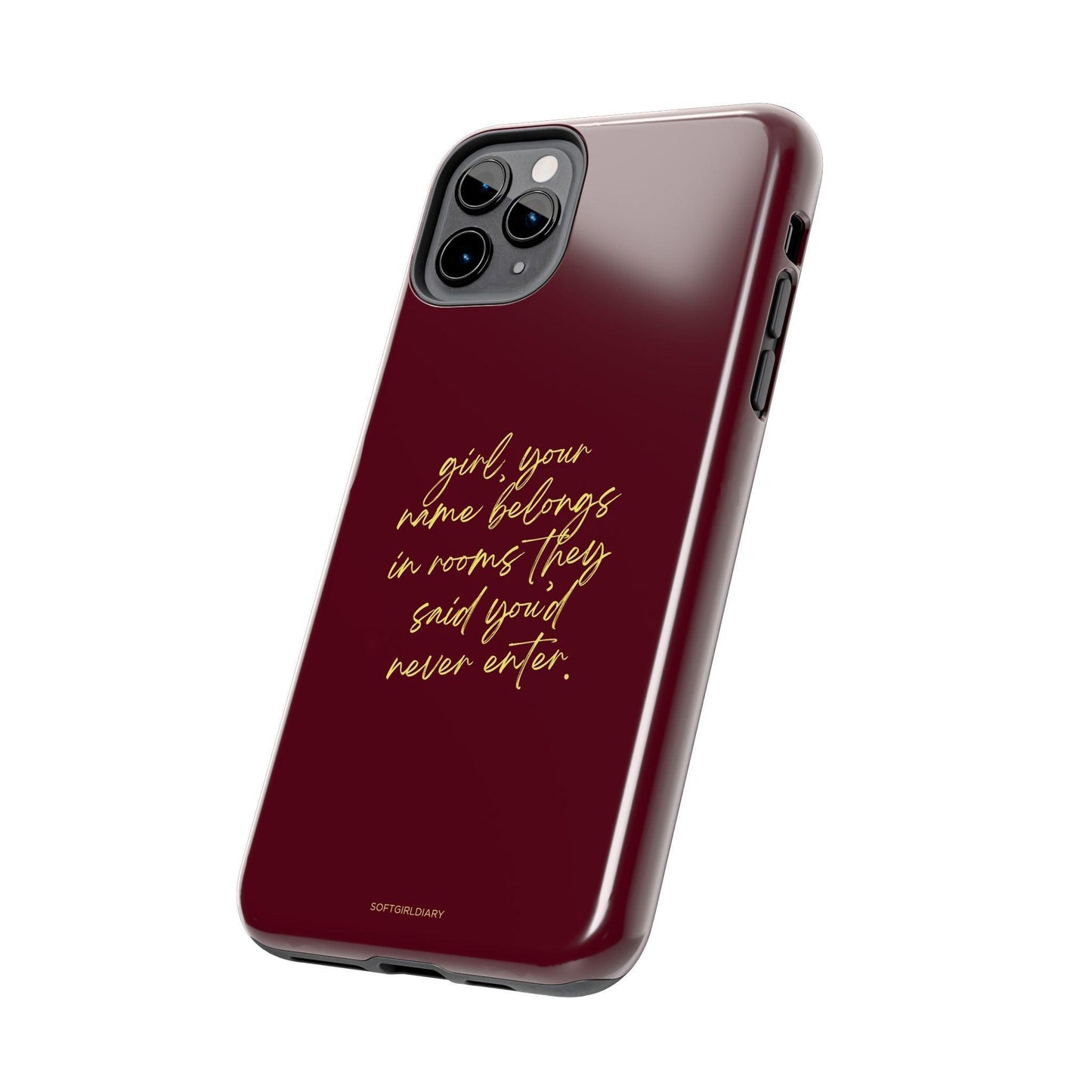 "Your Name Belongs" Tough Women Empowerment iPhone Cases