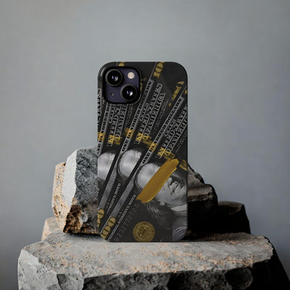 100 US Dollar Slim iPhone Case in Black & Gold - SMARTHOMEGOODIES