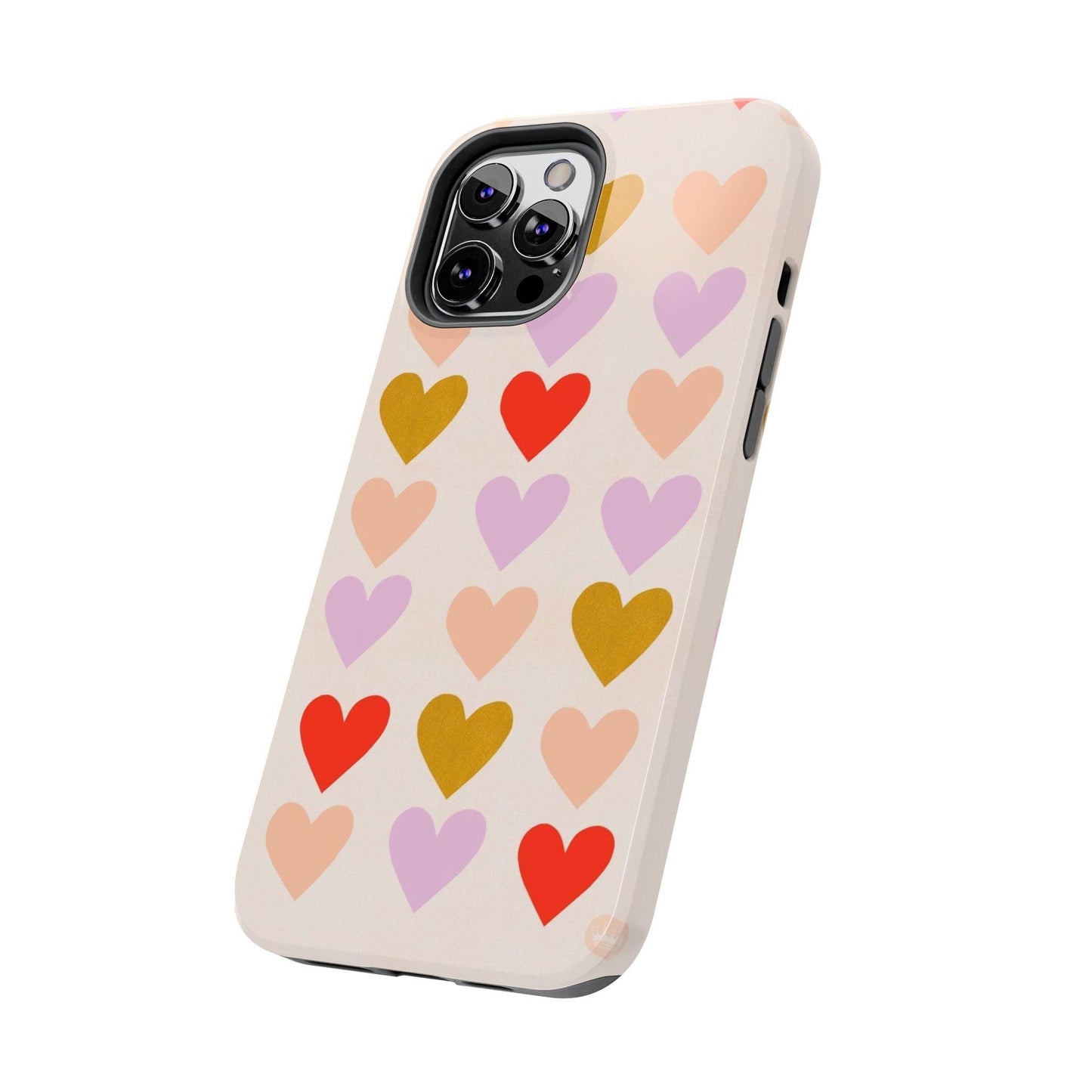 Cutesy Hearts Tough iPhone Cases